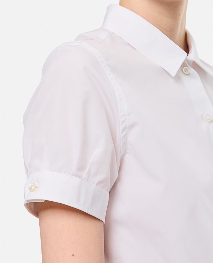 Thom Browne - SHORT SLEEVE TUCKED BLOUSE IN POPLIN_4