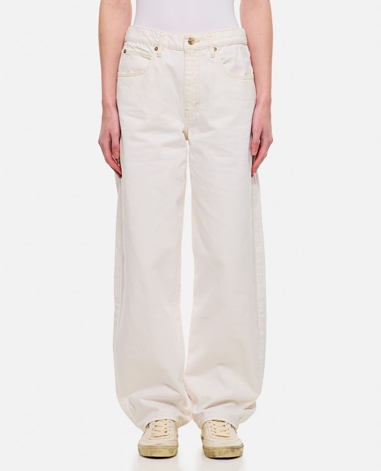 Frame Le Mec Raw After Denim Pants In White