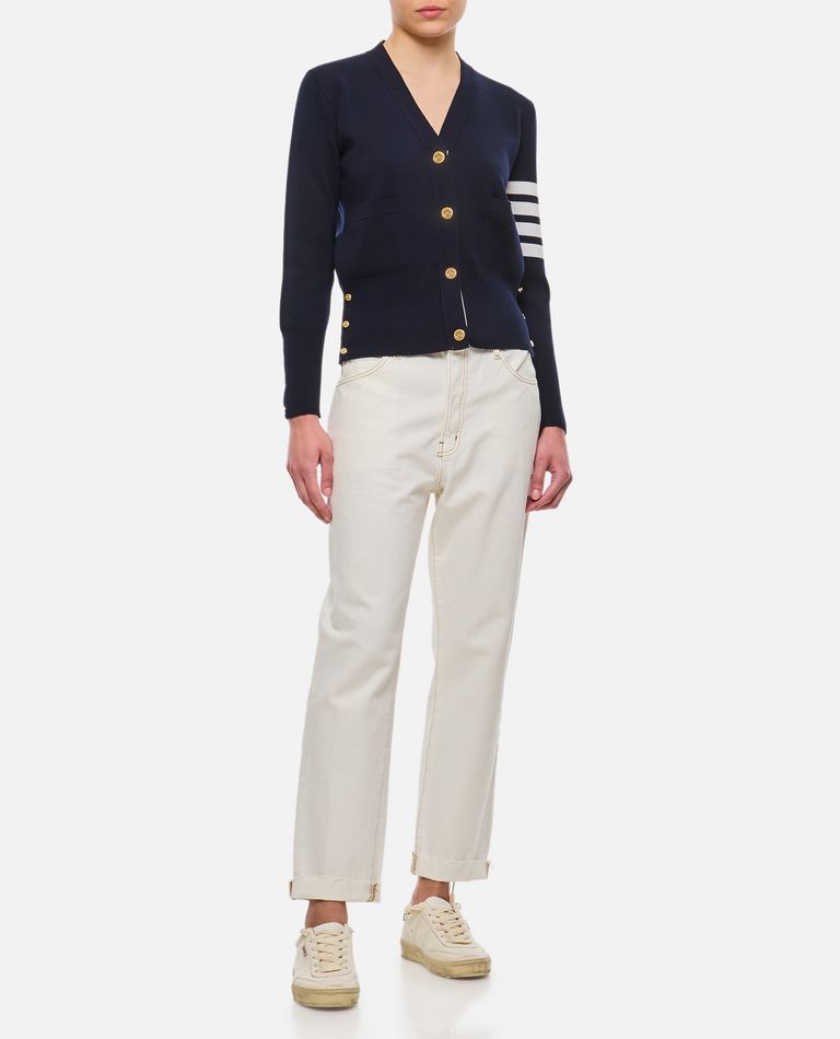 MILANO CLASSIC V NECK FINE MERINO WOOL CARDIGAN for Women