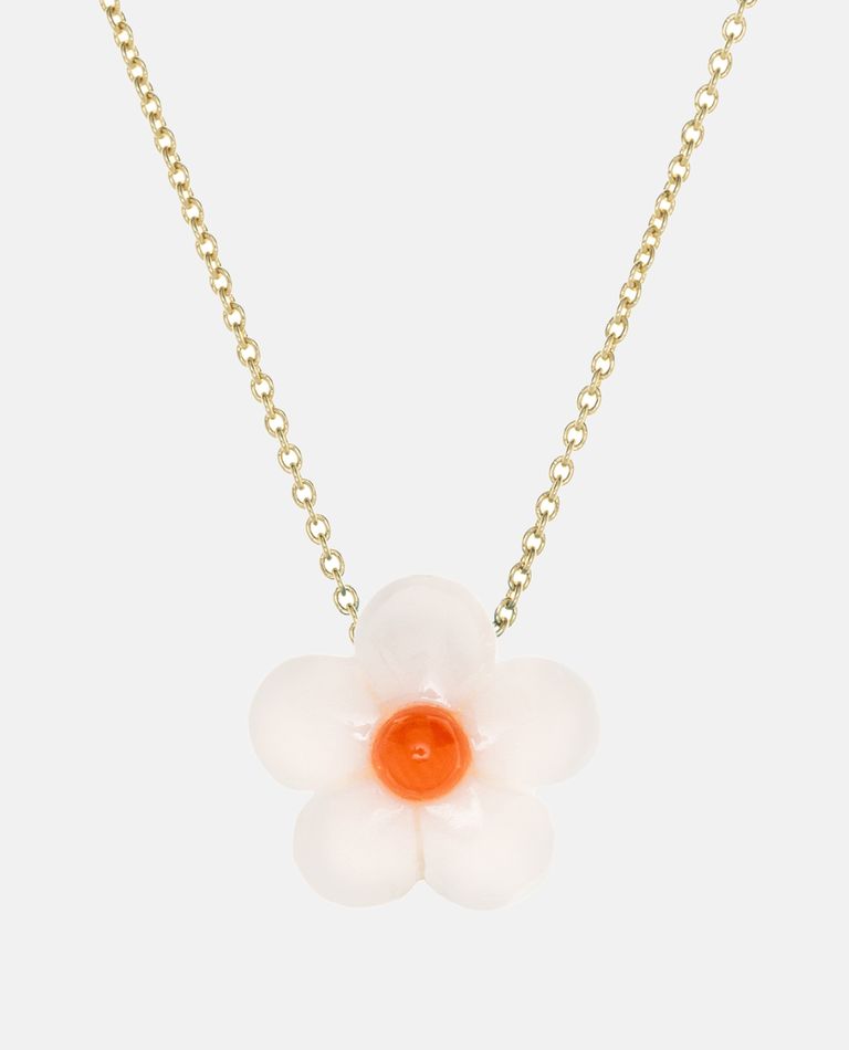 ALIITA SMALL WHITE DAISY NECKLACE