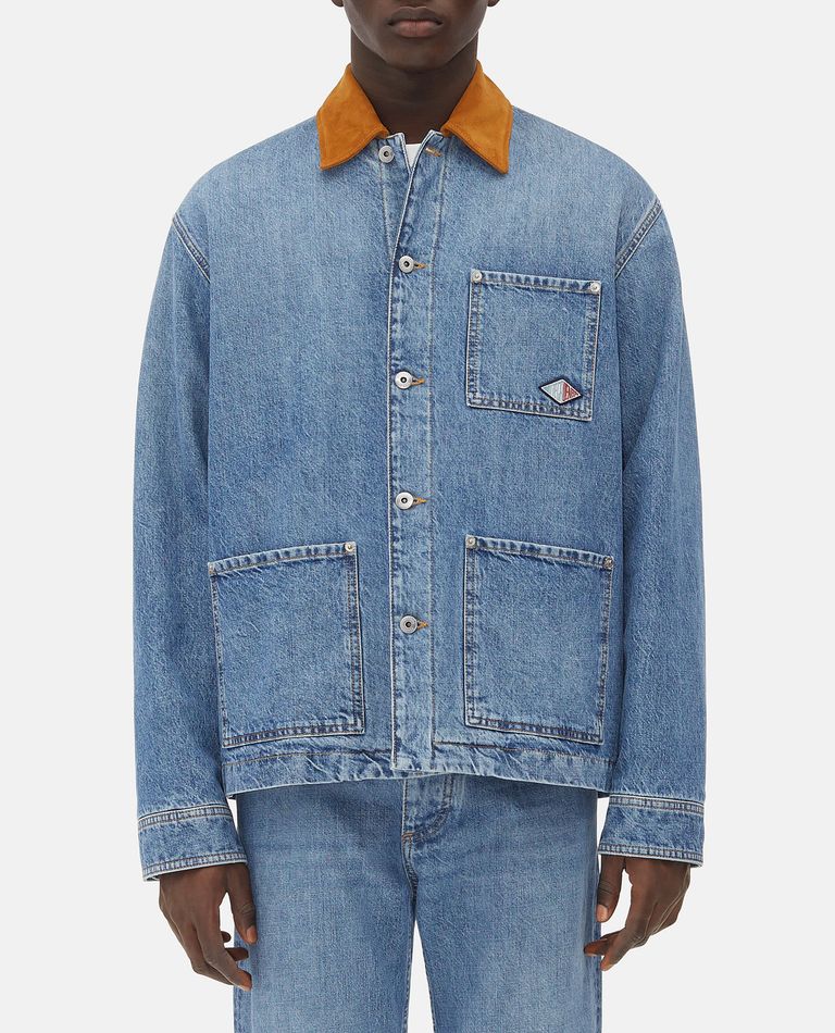 Shop Bottega Veneta Vintage Indigo Denim Jacket In Blue