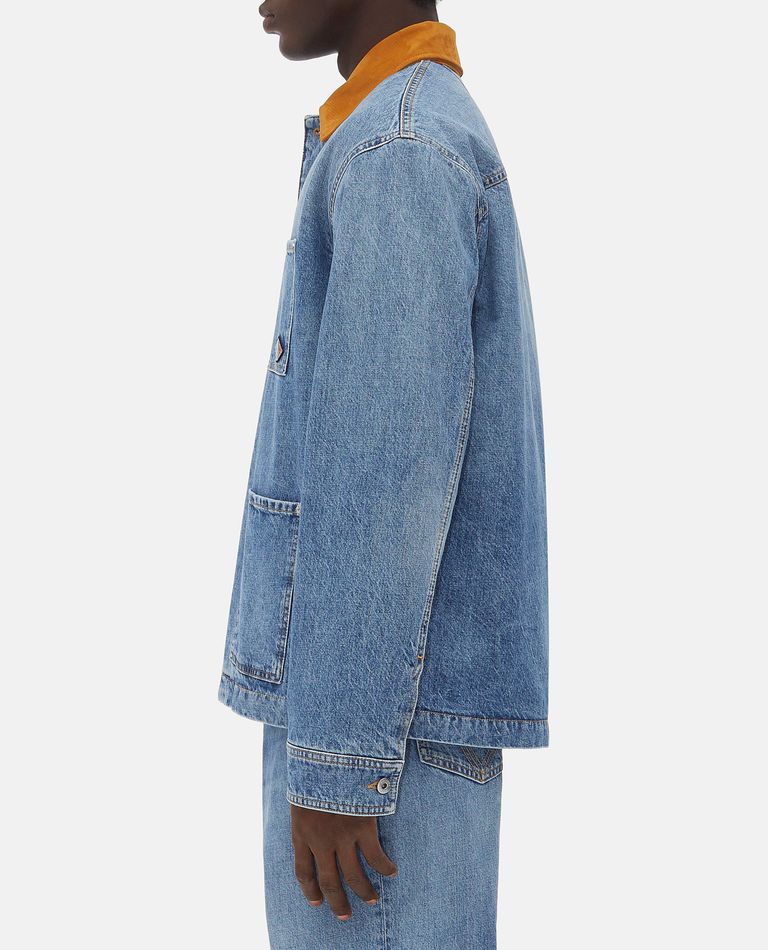 Shop Bottega Veneta Vintage Indigo Denim Jacket In Blue