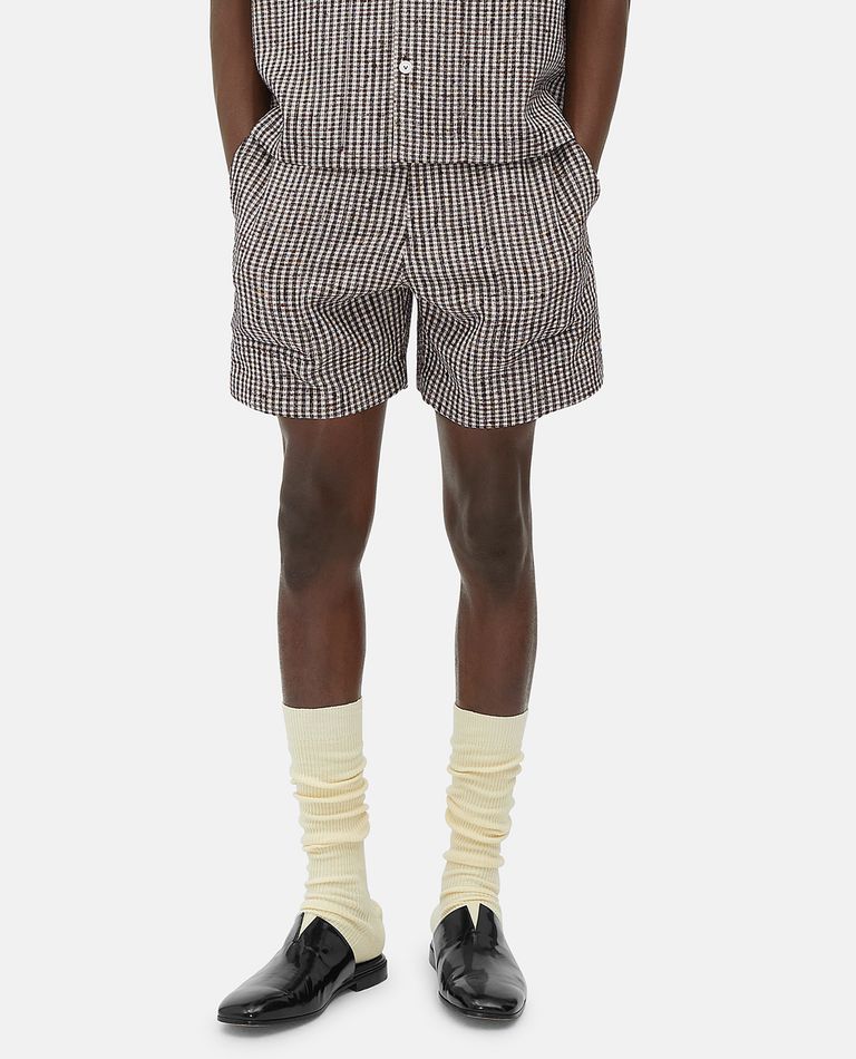 BOTTEGA VENETA CHECKED SHORTS