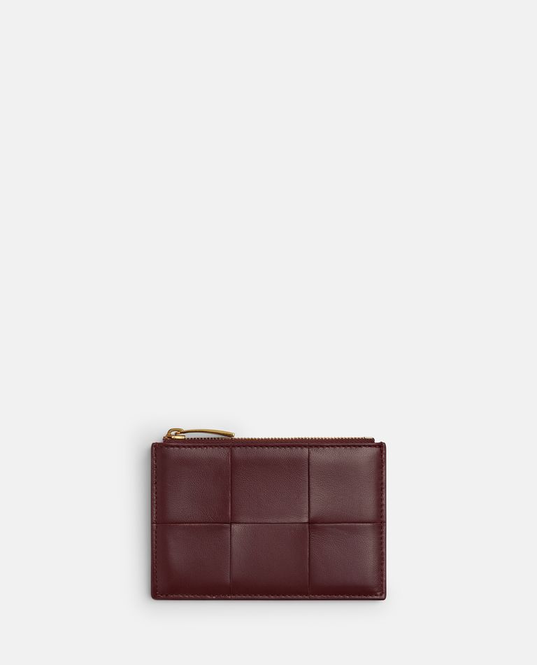 Bottega Veneta Zip Wallet With Sophisticated Design In Red