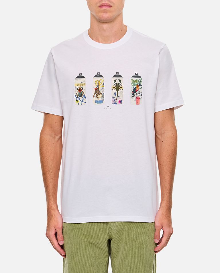 Ps By Paul Smith Ps Paul Smith "animal Spray" T-shirt In White