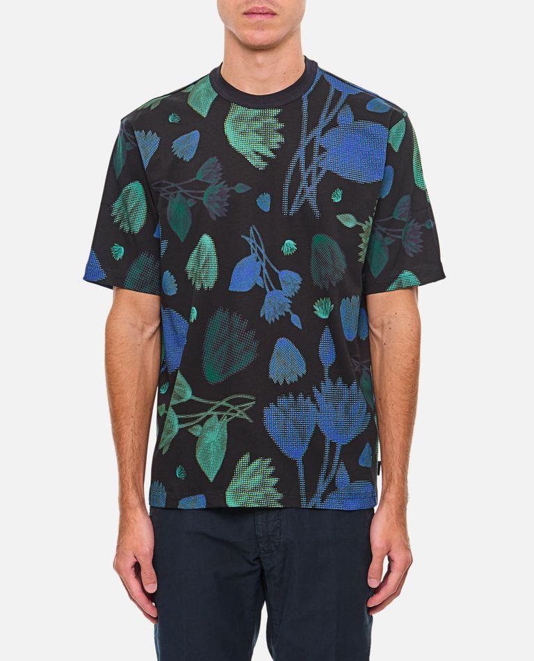 Ps By Paul Smith Ps Paul Smith Printed Cotton T-shirt In Blue