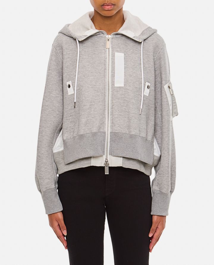 Sacai - SPONGE SWEAT X NYLON TWILL HOODIE_2