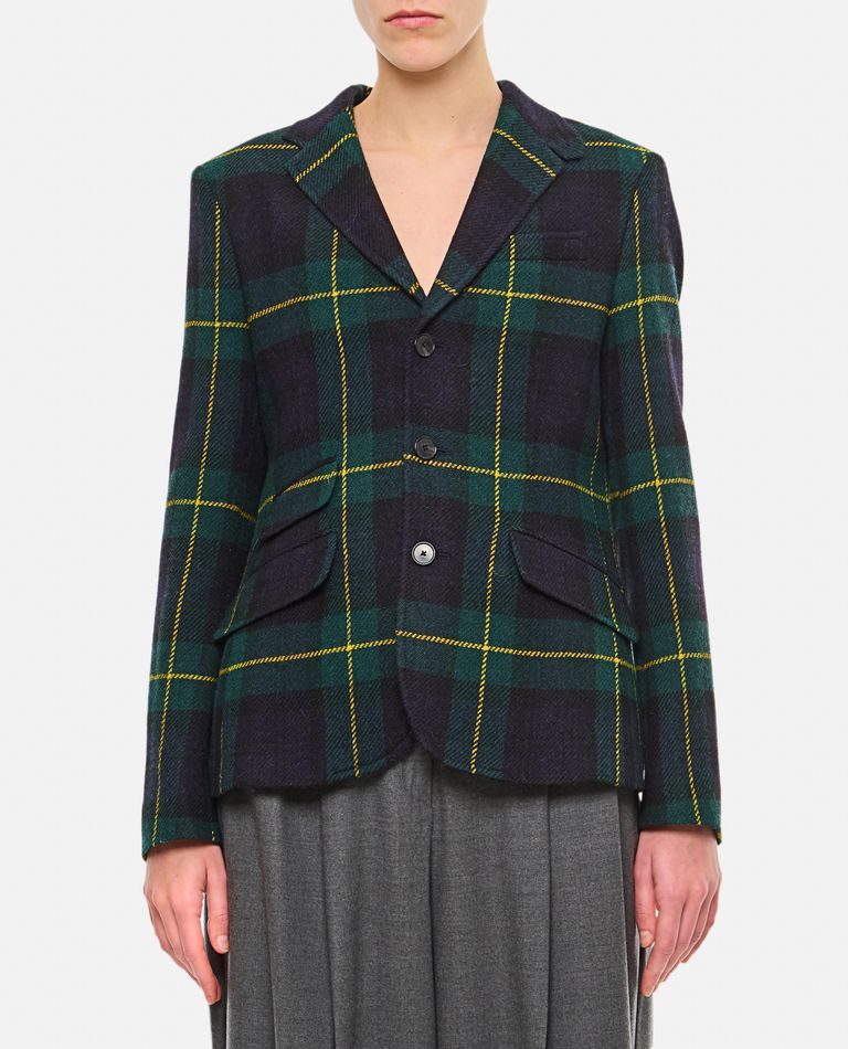 Polo Ralph Lauren Single Breasted Tartan Blazer In Blue