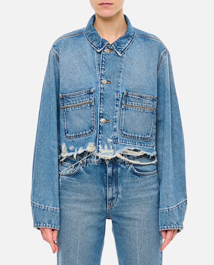 Stella McCartney - DENIM JACKET WITH POCKET DECORATION_1