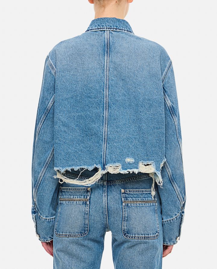 Stella McCartney - DENIM JACKET WITH POCKET DECORATION_3