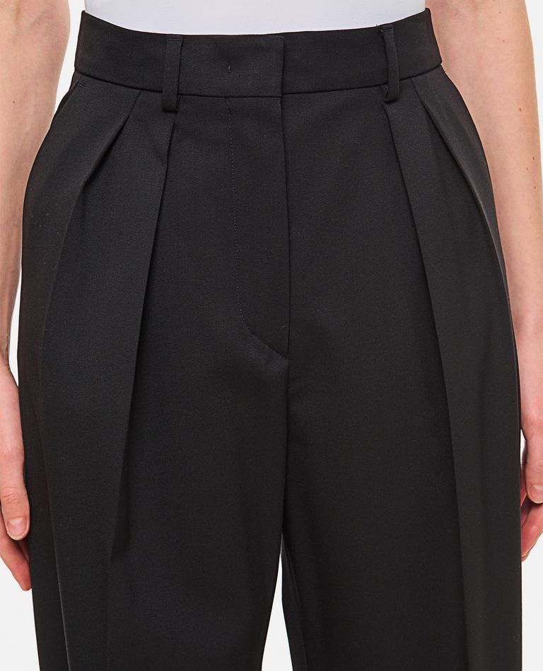 パンツ SPORTMAX Woman Pants Black 2321360933600 003 Sportmax high-waisted wide-leg Trousers | Black | FARFETCH ID