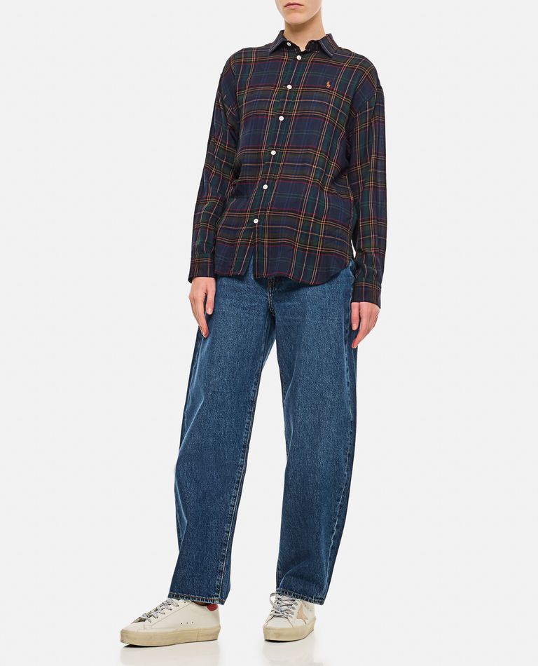 Frame Baggy High Rise Bubble Jeans In Westbury In Blue