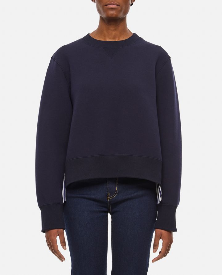 Sacai - SWEATSHIRT WITH PLEATED FABRIC BACK_1