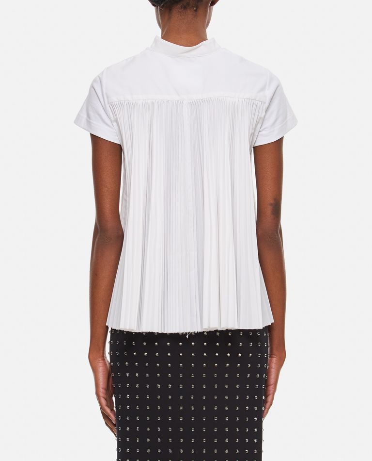 COTTON POPLIN X COTTON JERSEY T-SHIRT for Women - Sacai | Biffi