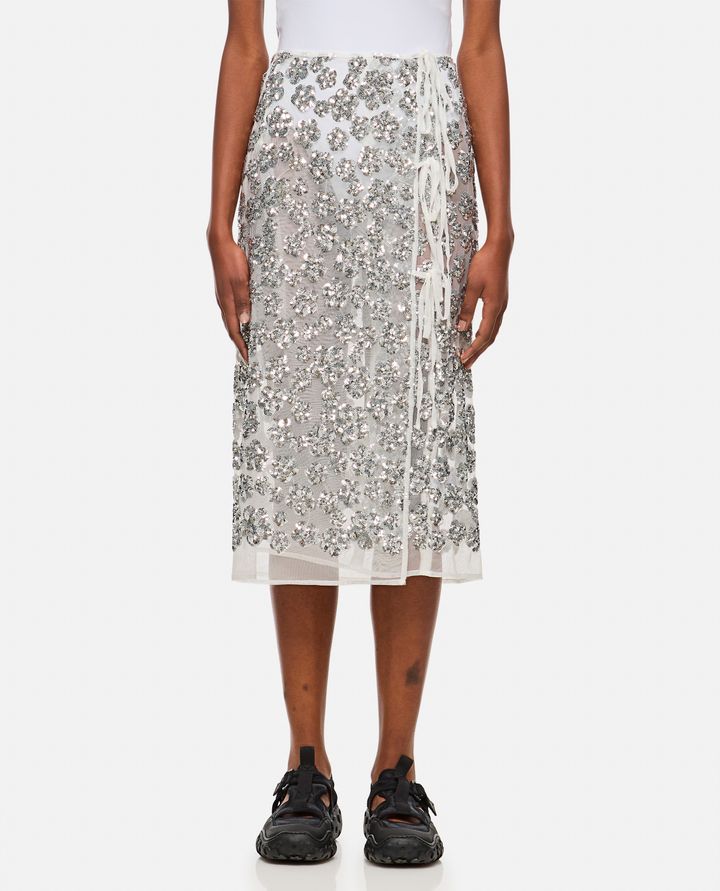 Cecilie Bahnsen - ARIANA SKIRT UME FLORAL SEQUINS SILVER_1