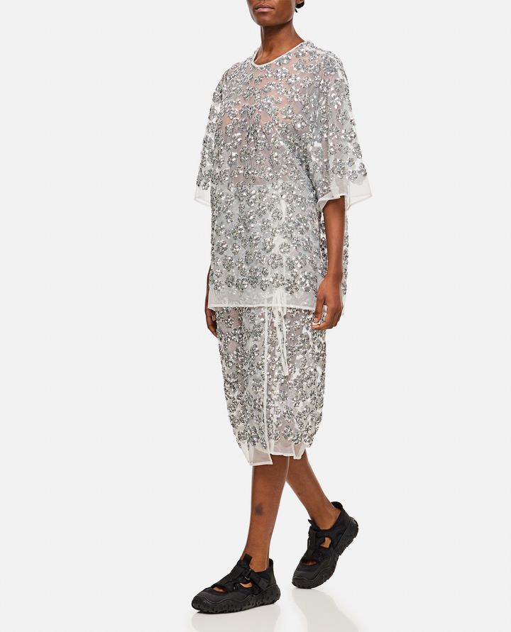 Cecilie Bahnsen - ARIANA SKIRT UME FLORAL SEQUINS SILVER_2