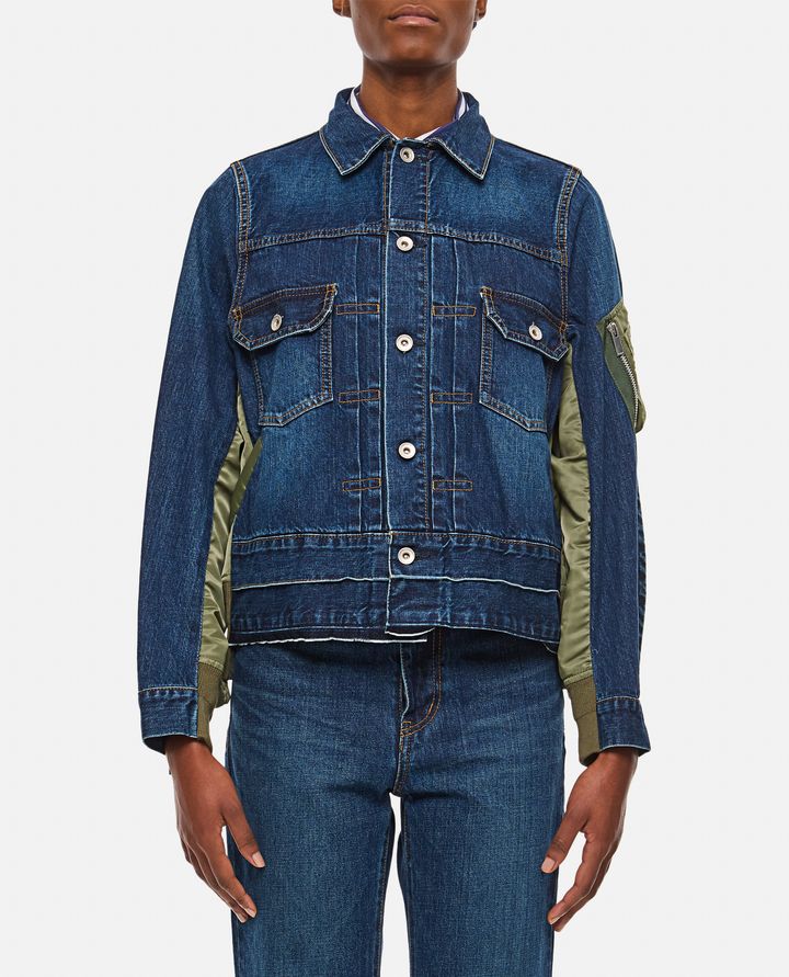 Sacai - DENIM X NYLON TWILL JACKET_1