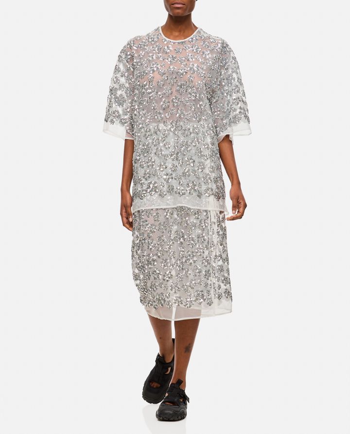 Cecilie Bahnsen - ASRA TOP UME FLORAL SEQUINS SILVER_2