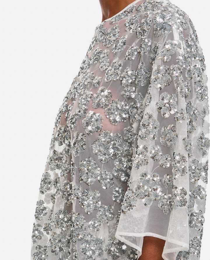 Cecilie Bahnsen - ASRA TOP UME FLORAL SEQUINS SILVER_4