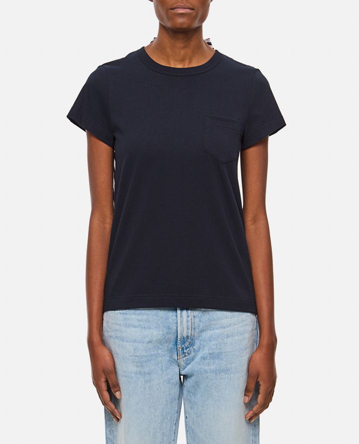 Sacai - COTTON POPLIN X COTTON JERSEY T-SHIRT_1