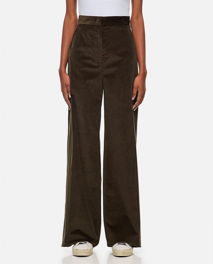 Max Mara - TRITONE VELVET FLARED PANTS_1