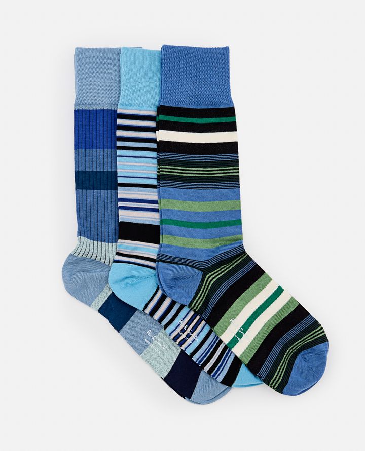 Paul Smith - MEN SOCK 3 PACK BLUE MIX_2