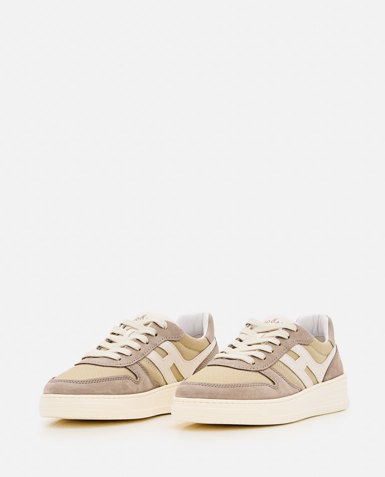 Hogan H630 Lace Up Sneakers In Beige