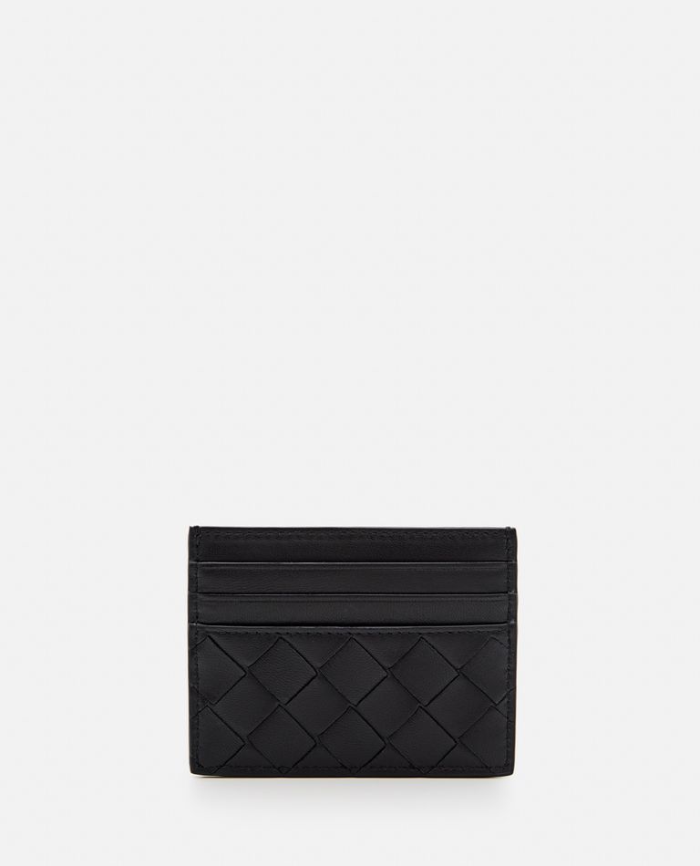 Shop Bottega Veneta Small Card Holder Intreccio In Black
