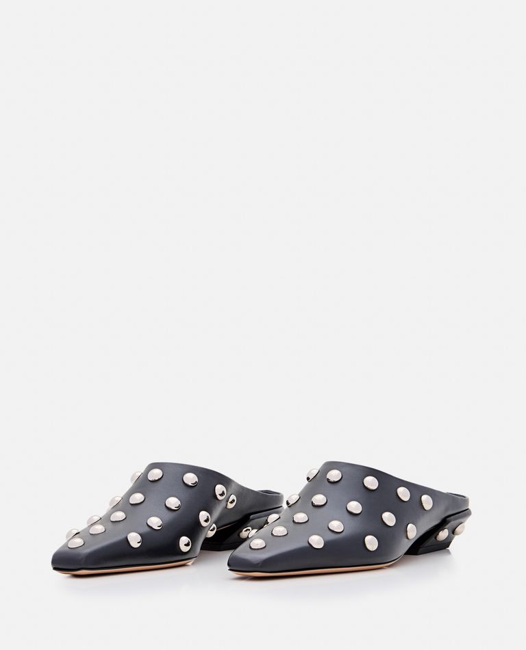 Paris Texas Studded Pointed Toe Mule In Black