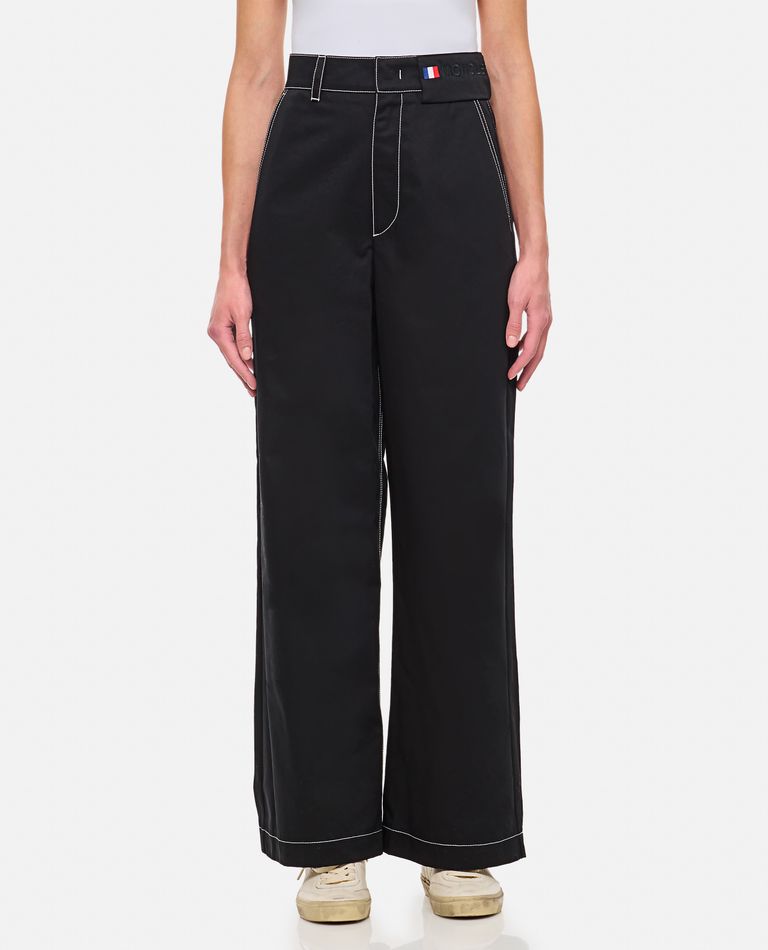 Moncler Genius Moncler X Palm Angels Black Contrast Trousers In Black