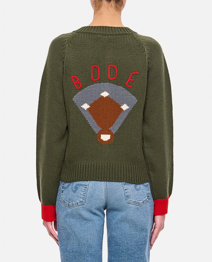 Bode New York - HOME RUN WOOL CARDIGAN_3