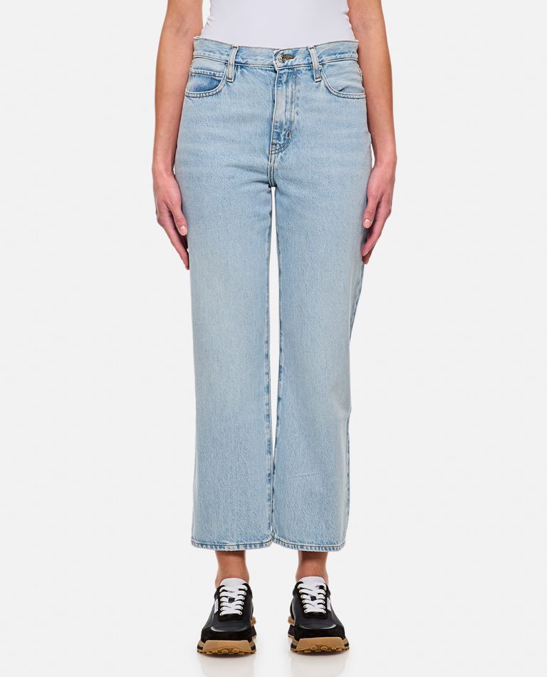 Frame Jane High-waist Cropped Jeans In Sky Blue