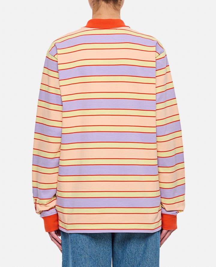 JW Anderson - STRIPED CONTRAST TRIM LS POLO TOP_3