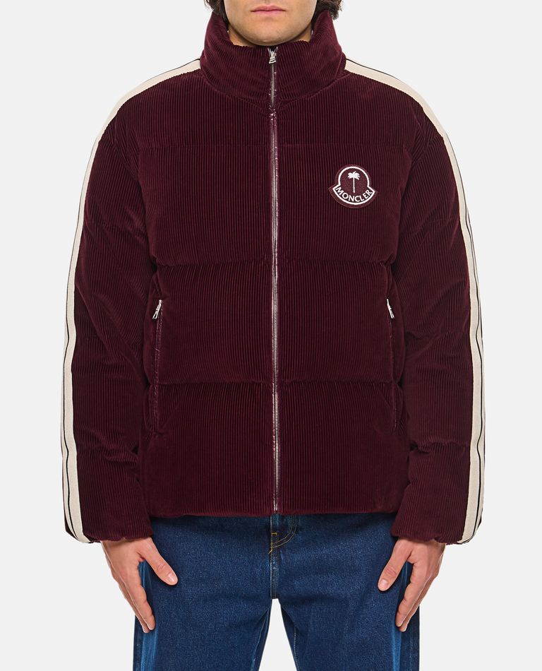 Moncler Genius X Palm Angels Abrolhos Corduroy Down Jacket In Red