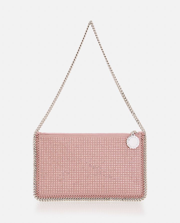 Stella McCartney - POCHETTE ACCESSOIR ALL OVER CRYSTAL HOTFIX ON ALTER SUEDE_1