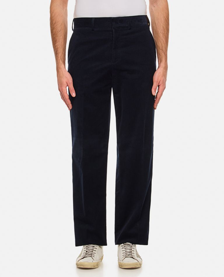 Fendi Ribbed Pants In Blue