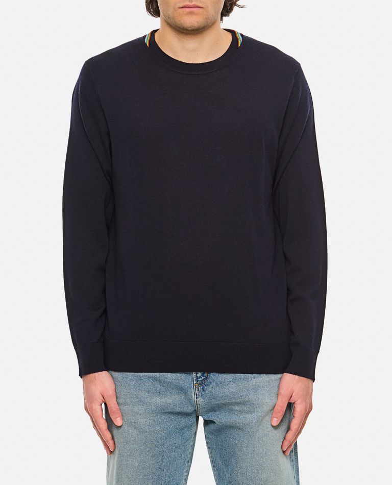 Shop Paul Smith Mens Sweater Crew Neck In Blue