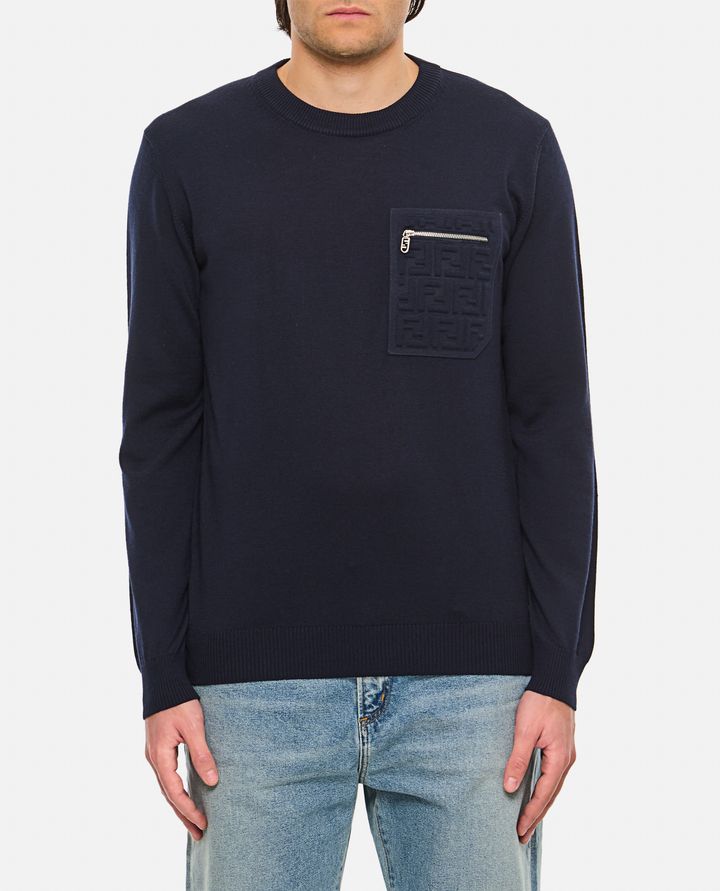 Fendi - PULLOVER WOOL FF EMBOSS_1