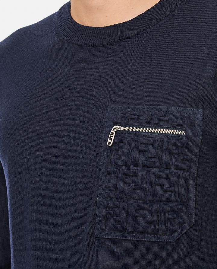 Fendi - PULLOVER WOOL FF EMBOSS_4