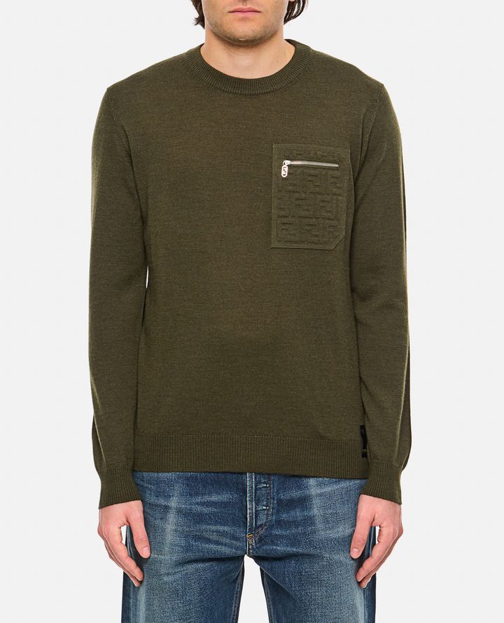 Fendi - PULLOVER WOOL FF EMBOSS_1