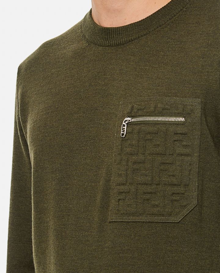 Fendi - PULLOVER WOOL FF EMBOSS_4