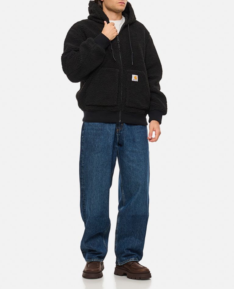 Carhartt Wip Active Liner Fleece Drawstring Hooded Jacket In Black