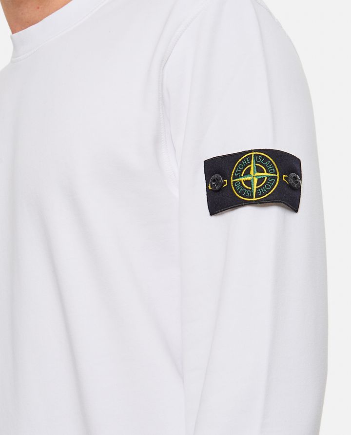 Stone Island - CREWNECK SWEATSHIRT WITH RIBBED DETAILS_4