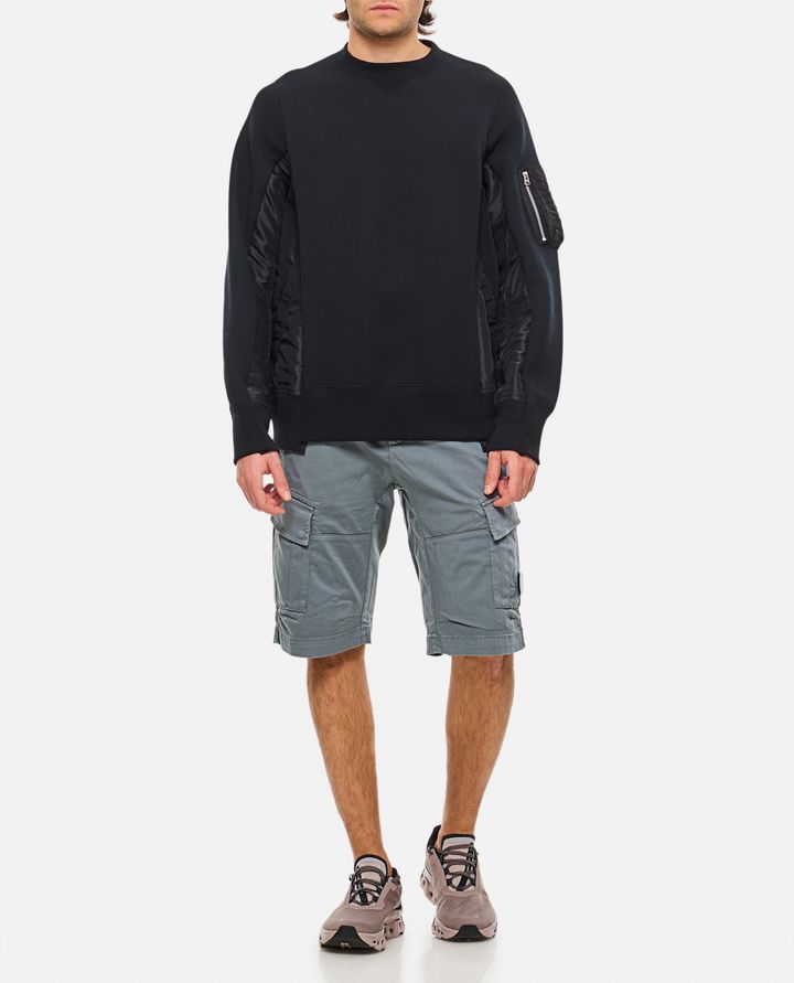 Sacai - SPONGE SWEAT X NYLON TWILL PULLOVER_2