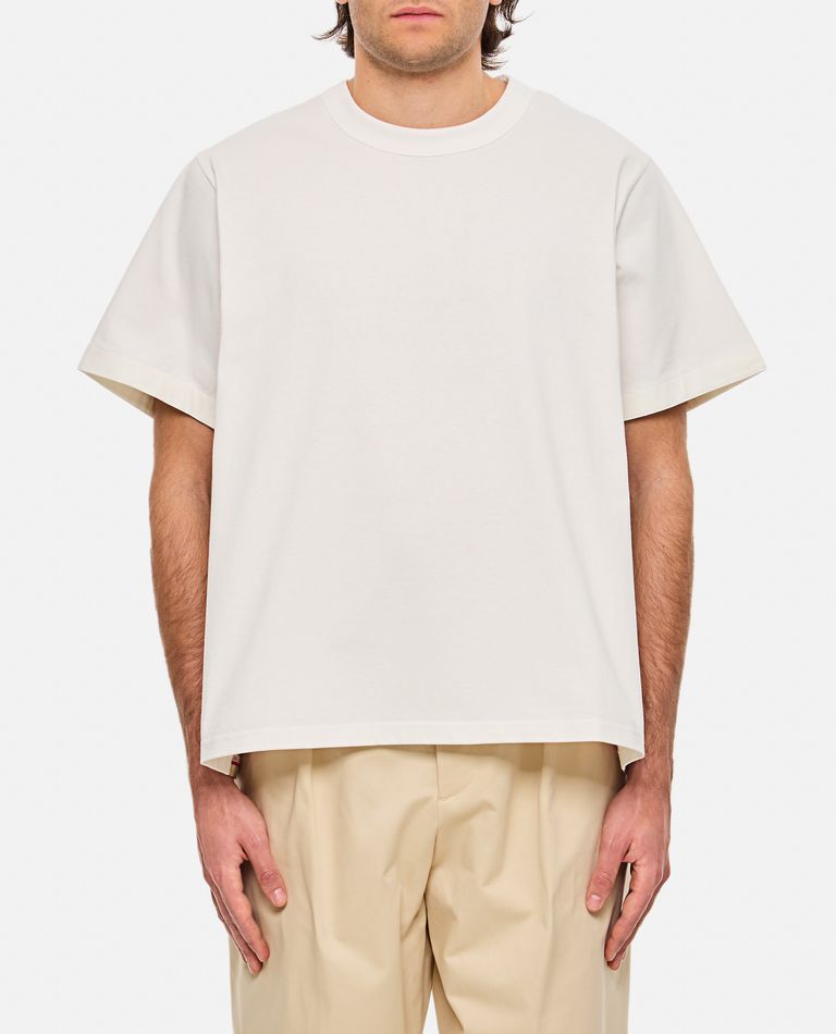 Bottega Veneta Checkered Tshirt Made Of Soft Cotton Jersey In White