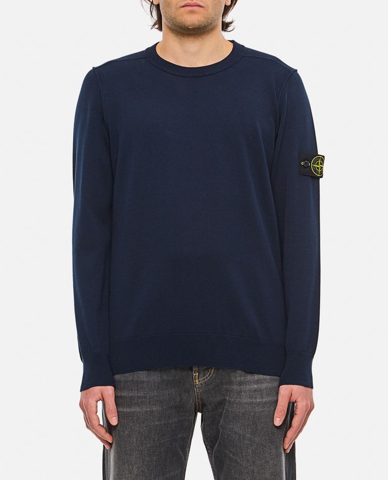 Stone Island Light Rws Pure Wool Sweater In Blue
