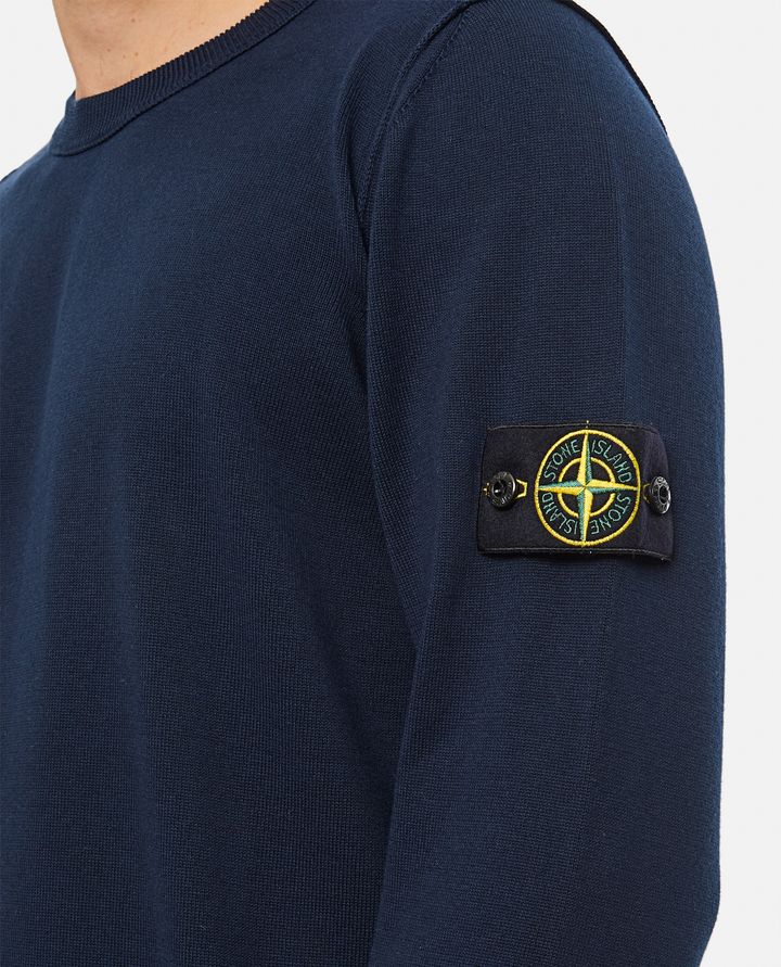 Stone Island - COTTON PULLOVER WITH LOGO BADGE_4