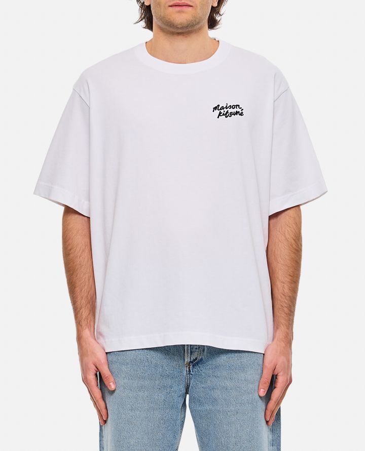 Maison Kitsuné - MAISON KITSUNE HANDWRITING EMBROIDERY OVERSIZE TEE_1