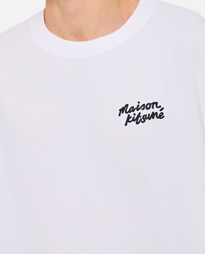 Maison Kitsuné - MAISON KITSUNE HANDWRITING EMBROIDERY OVERSIZE TEE_4