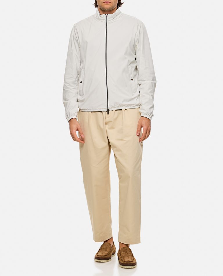 Herno Reversible Nylon And Cotton Jacket With Double Slider Zip Closure In White